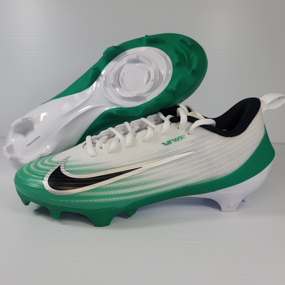 NEW Men's Size 7.5 Nike Vapor Speed 3 White Green Football Cleats HM8849-100